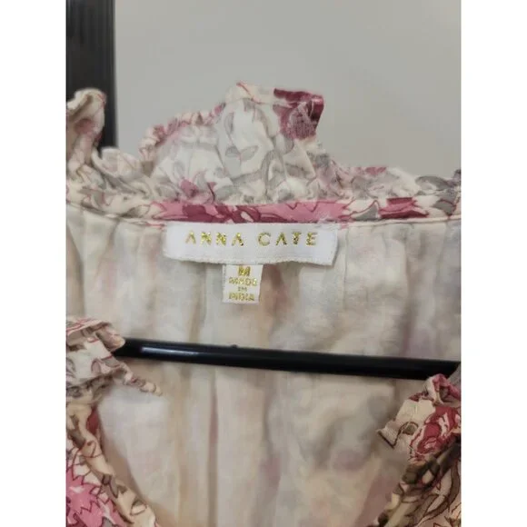 Anna Cate Womens Floral Maxi Sundress Sleeveless Zip Cotton Size M Multicolor - Picture 4 of 7